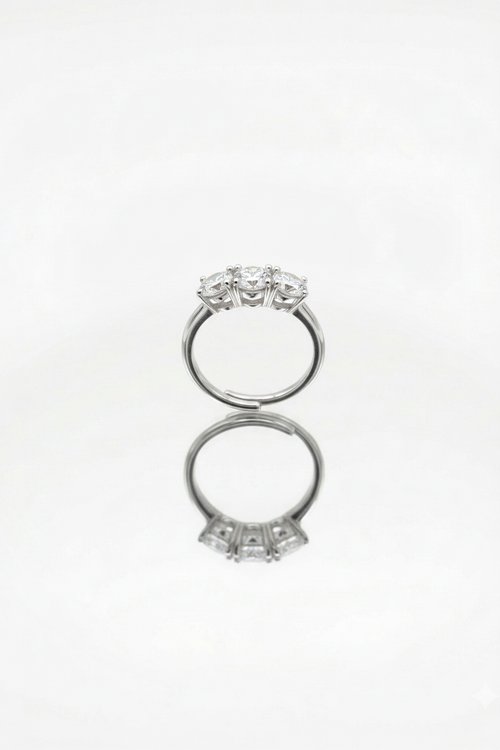 Anello trilogy regolabile specchiato