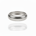 Bracciale silver completo zigrinato su sfondo bianco