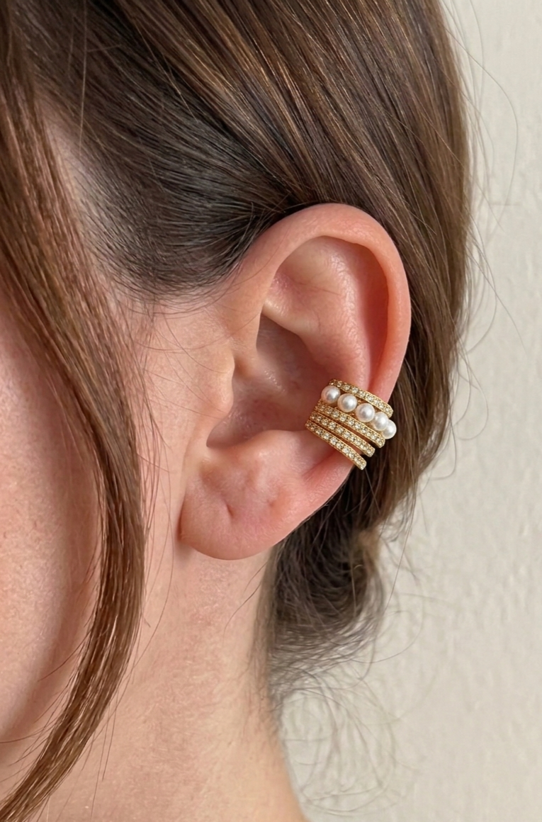 Earcuff "Scia di perla"